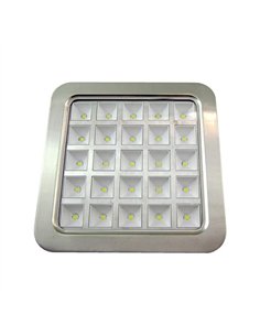 Downlight Cuad. Amon Led 16w Niquel 6500k 18x18 Cm corte 15,5x15,5 Cm