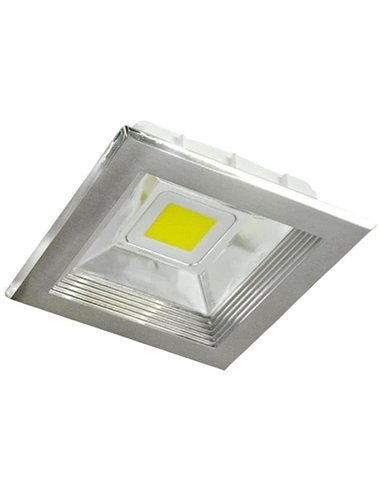 Downlight Cuad. Poseidon Led 20w 2000lm Niquel 19x19x8 6500k