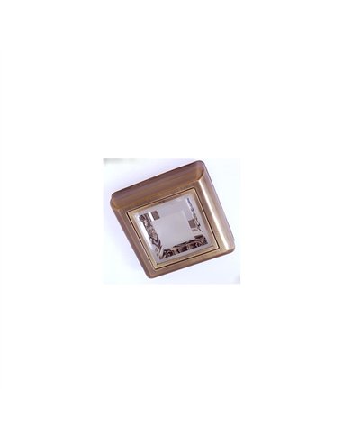 Downlight Sup. Cuadrado 2xe27 Cuero 6x25x25 Cm 