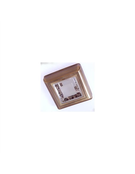 Downlight Sup. Cuadrado 2xe27 Cuero 6x25x25 Cm 
