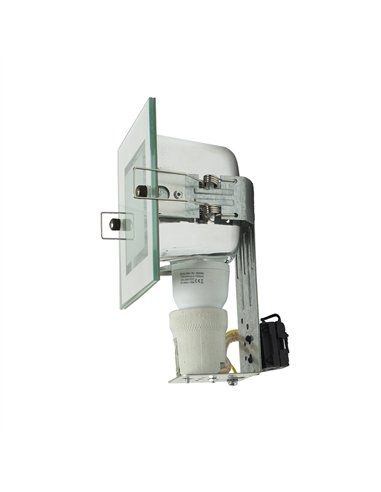 Downlight Empot. Cuad. Mini Down Blanco1xe27 Bombilla Bajo Cons. Incluida 11w 7,7x12x12cm Corte 10,8x10,8cm