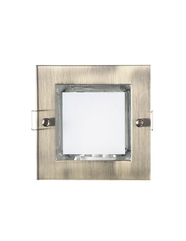 Downlight Empot. Cuad. Mini Down Cuero 1xe27 Bombilla Bajo Cons Incluida 11w 7,7x12x12cm Corte 10,8x10,8cm