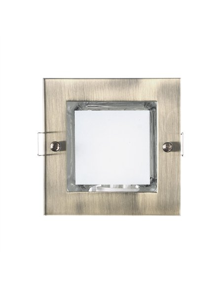 Downlight Empot. Cuad. Mini Down Cuero 1xe27 Bombilla Bajo Cons Incluida 11w 7,7x12x12cm Corte 10,8x10,8cm
