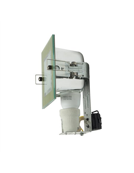 Downlight Empot. Cuad. Mini Down Cuero 1xe27 Bombilla Bajo Cons Incluida 11w 7,7x12x12cm Corte 10,8x10,8cm