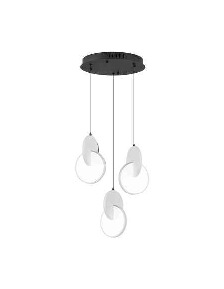 Plafon Colgante Carlota 3l Negro/Blanco 51w 6500k 7140lm Regx33x29cm