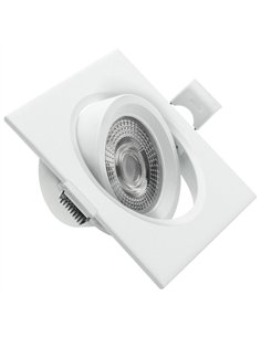 Aro LED basculante encuadrado (7W 3CCT 560lm) IP20 9x9x3,8cm color blanco