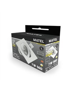 Aro LED basculante encuadrado (7W 3CCT 560lm) IP20 9x9x3,8cm color blanco 2