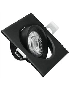Aro LED basculante encuadrado (7W 3CCT 560lm) IP20 9x9x3,8cm color negro