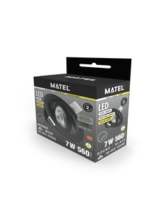 Aro LED basculante redondo (7W 3CCT 560lm) IP20 Ø9x3,8cm color negro 2
