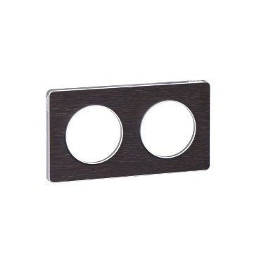 Marco 2 elementos wengue Odace Touch SCHNEIDER S530804P