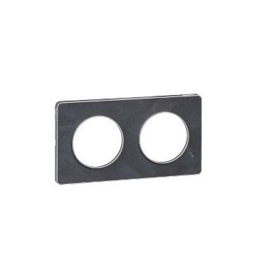 Marco 2 elementos ardesia Odace Touch SCHNEIDER S530804V