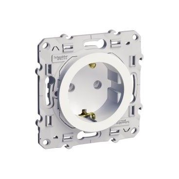 Base Schuko conexion rapida Odace Blanco SCHNEIDER S520057