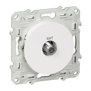 Toma TV/SAT tipo F Odace Blanco SCHNEIDER S520446