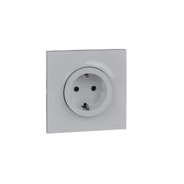 Base Schuko Monobloco Odace Branca SCHNEIDER S521037