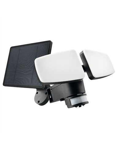 Applique murale LED solaire double orientable (12W 3CCT 1200lm) IP54 25,2x9,2cm coloris noir et blanc