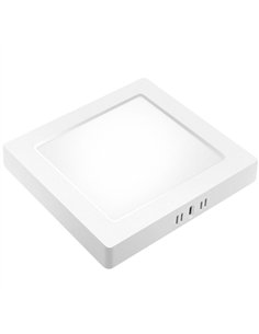 Square surface mounted LED downlight (24W 6500K 2640lm) IP20 28.5x28.5cm white
