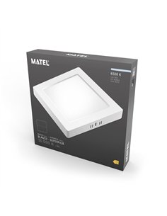 Square surface mounted LED downlight (24W 6500K 2640lm) IP20 28.5x28.5cm white 2