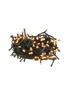 Guirlanda com 8 modos de 100 LEDs (11m) 2700K 3xAA IP44