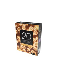 Guirlanda fixa de 20 LEDs (2,2m) 2700K 2xAA IP20 2