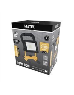 Wiederaufladbarer rotierender LED-Projektor mit 2 Lichtmodi und Unterstützung (10 W 6400 K 800 lm) IP54 13 x 21 x 12 cm 2