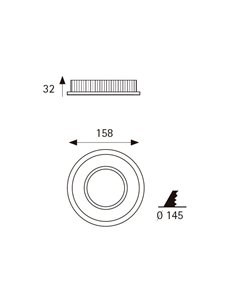 Downlight LED redondo empotrable “PRO Professional LED” (15W 4000K 1016lm) IP44 Ø15,8x3,2cm color blanco 2
