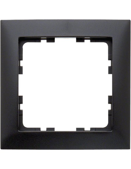 Marco para mecanismo de 1 elemento de la serie “Berker S1” IP20 80,5x80,5x9,5mm color antracita mate