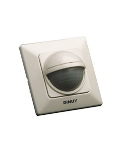 Detector PIR 200º para caja universal para caja de mecanismo de 3 hilos (3000W 100lm 230V) IP40 8x8x4cm color blanco