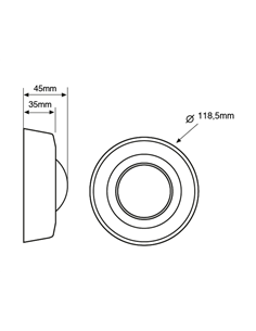 Rilevatore da soffitto Bluetooth 360º (3000W 2000lm 230V) IP40 Ø11,85x4,5cm colore bianco 2