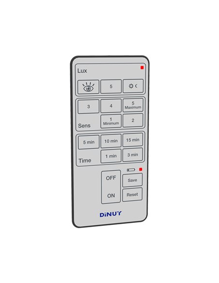 Télécommande pour détecteurs de mouvement DINUY IP51 10,5x5x1,2cm