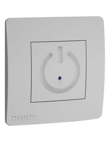 Pulsante touch temporizzato a 2 fili con artigli IP20 8x8x4,5cm colore bianco