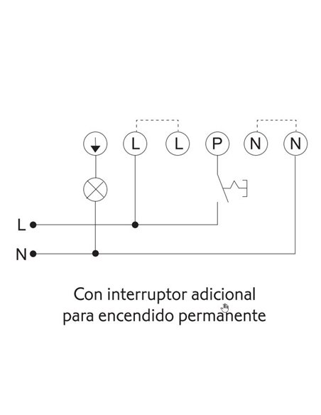 2-wire timed touch switch with claws IP20 8x8x4,5cm white color