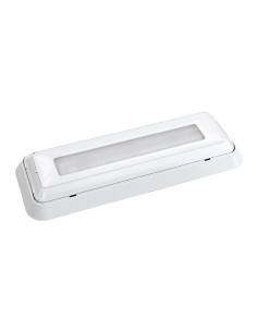 Luz LED de emergencia “Dunna” de superficie (0,4W 5700K 45lm) IP44/IK07 32,2x12x4,5cm color blanco