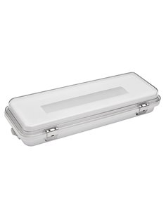 Luce di emergenza LED “ermetica” da superficie stagna (0,6W 5700K 170lm) IP65/IK10 36x13x7cm colore bianco