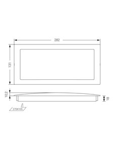 Marco para luz de emergencia “GS” IP65/IK07 28,2x13x2,8cm color blanco 2
