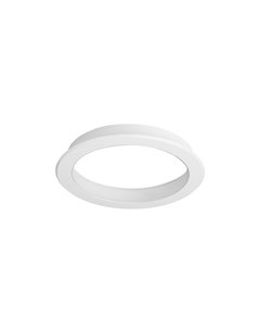 Marco para alumbrado de emergencia LED estándar “Arque” de superficie IP44/IK09 Ø11,5x1,6cm color blanco
