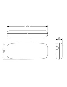 “Stylo” surface-mounted emergency LED light (1W 5700K 320lm) IP44/IK04 25,2x10x4cm white 2