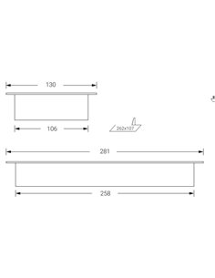 “Stylo” series recessed frame IP44/IK09 28x13cm white 2