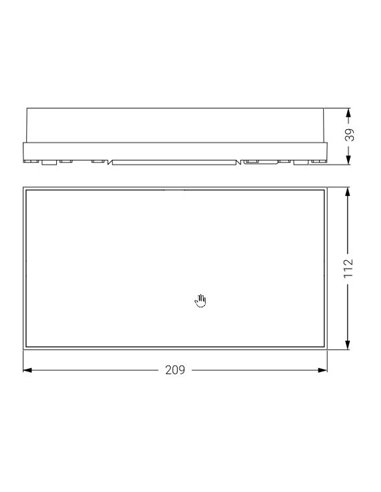 Standard “Smart” surface-mounted LED emergency lighting (1,1W 5700K 330lm) IP42/IK07 21x11,2x4cm white