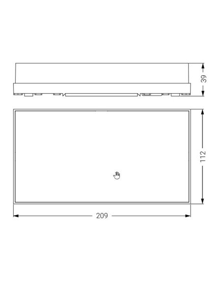 Standard “Smart” surface-mounted LED emergency lighting (1,1W 5700K 330lm) IP42/IK07 21x11,2x4cm white