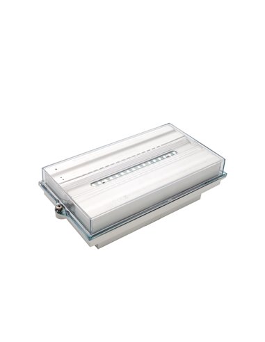 Wasserdichtes Gehäuse für „Smart“-Notlicht IP65/IK10 23,8x12,4x6,9cm weiße Farbe