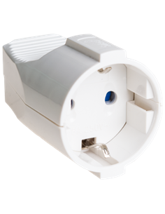 Base aérea móvel 2P+E sem halogênios (16A 250V) IP20 Ø4,3x7,2cm cor branca