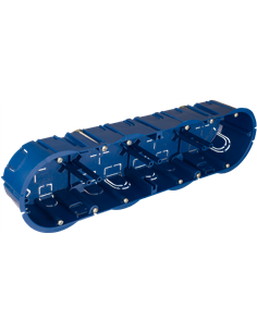 Scatola da incasso con meccanismo divisorio cavo per 4 elementi fissati con artigli per tubi fino a Ø25mm IP20 28,9x7,6x4,6cm