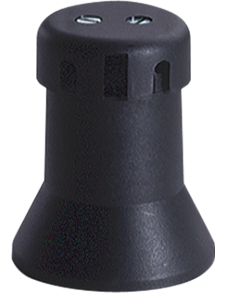 Portalámparas tipo feria “Edison” anclaje por varilla E27 libre de halógenos (Hasta 25W 4A 250V) IP20 Ø4,5x5,3cm color negro
