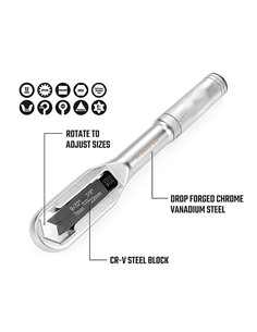 Llave ajustable universal 7-22mm compatible con métrica y SAE fabricada en acero al cromo vanadio con textura antideslizante 2