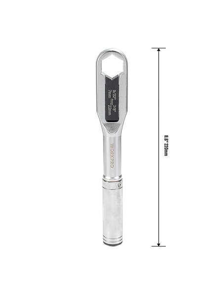 LLAVE AJUSTABLE UNIVERSAL 7 - 22 mm, MÉTRICA Y SAE