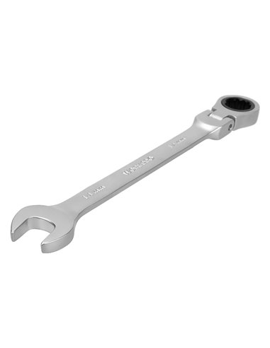 Llave mixta de carraca articulada (8mm) fabricada en acero al cromo vanadio