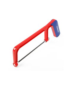 Serra arco “Junior” com extensão de serra de 15cm com cabo ergonômico em aço e borracha vermelha e azul 2