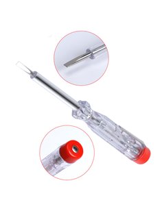 Voltage tester screwdriver (100-250V) 14cm with transparent handle and clip 2
