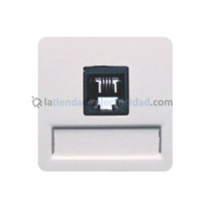 Toma de teléfono RJ11 ancha BLANCO BJC 17082