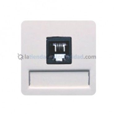 Toma de teléfono RJ11 ancha BLANCO BJC 17082